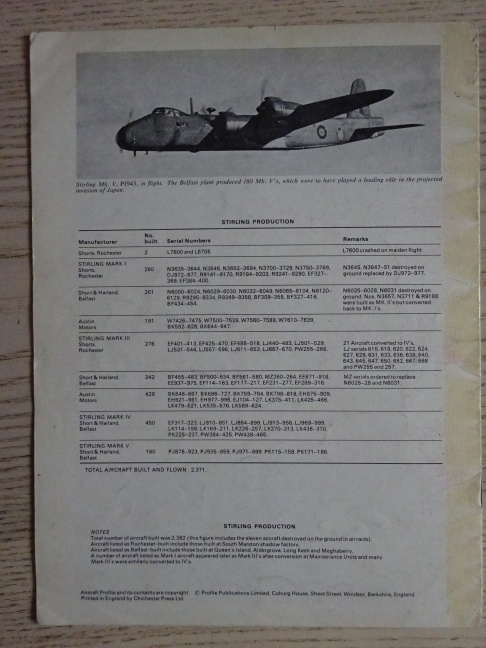 PROFILE 142, THE SHORT STIRLING, ANGLICKY