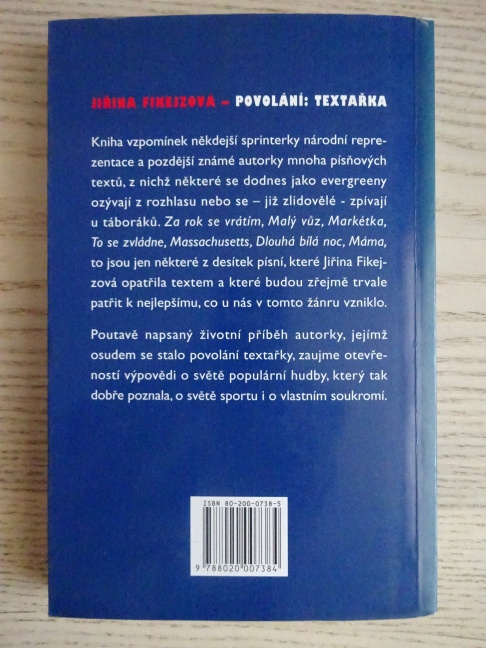 POVOLÁNÍ TEXTAŘKA, JIŘINA FIKEJZOVÁ, **an