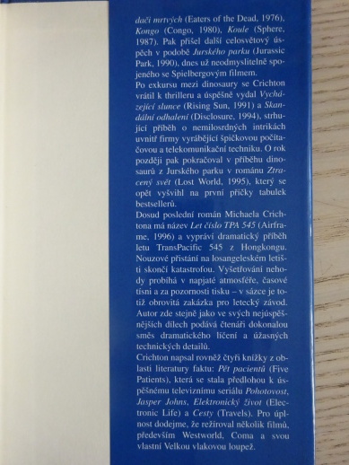 LET ČÍSLO TPA 545, MICHAEL CRICHTON, **an