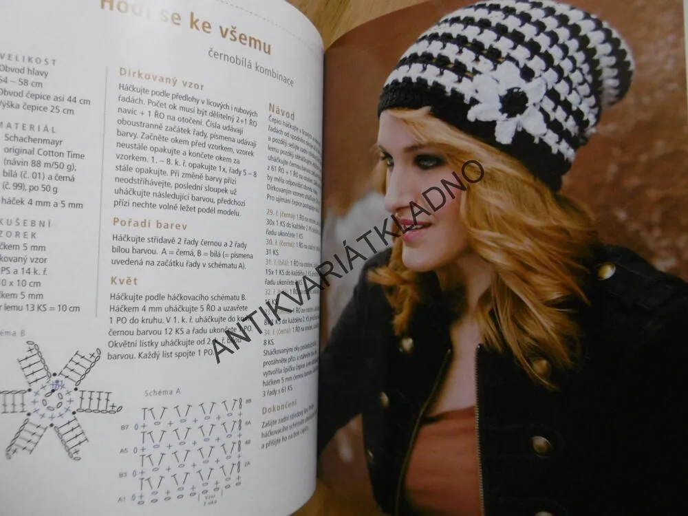 ČEPICE BEANIE, STYLOVĚ UHÁČKOVANÉ, HÁČKOVÁNÍ, 26 MODELŮ