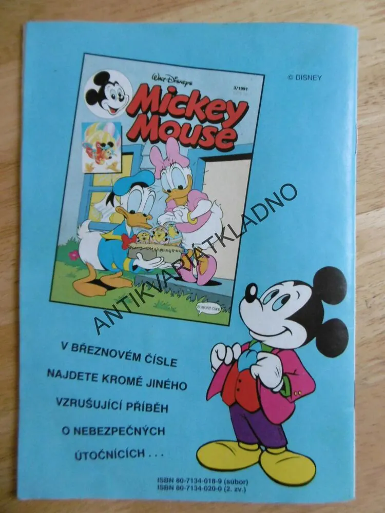 MICKEY MOUSE, KOMIKS, DISNEY, 2/1991
