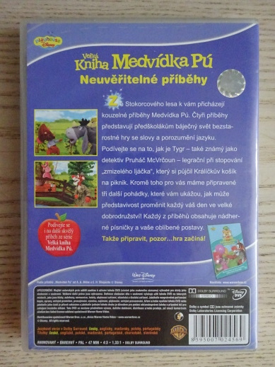 NEUVĚŘITELNÉ PŘÍBĚHY, VELKÁ KNIHA MEDVÍDKA PÚ, MEDVÍDEK PÚ, DVD FILM