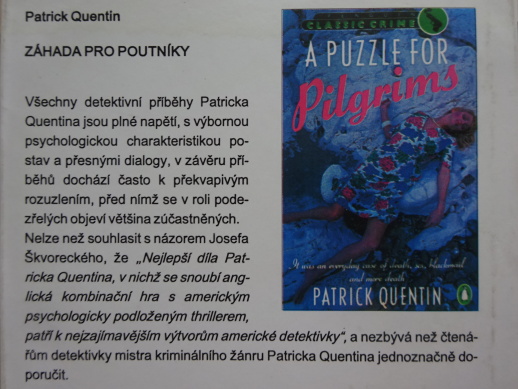 ZÁHADA PRO POUTNÍKY, PATRICK QUENTIN, **an