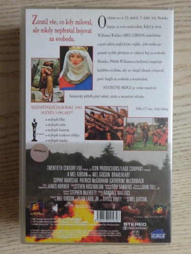 STATEČNÉ SRDCE, VHS