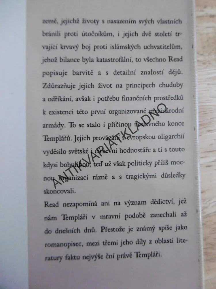 TEMPLÁŘI, PIERS PAUL READ, **an