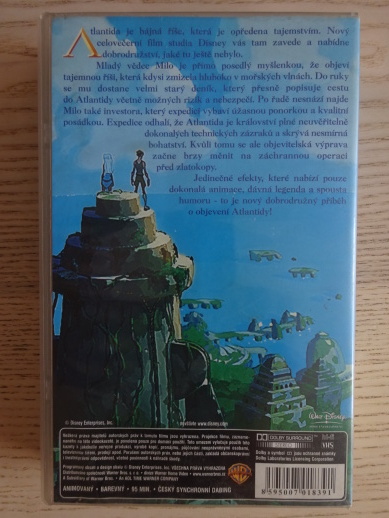 ATLANTIDA: TAJEMNÁ ŘÍŠE, WALT DISNEY, VHS VIDEOKAZETA