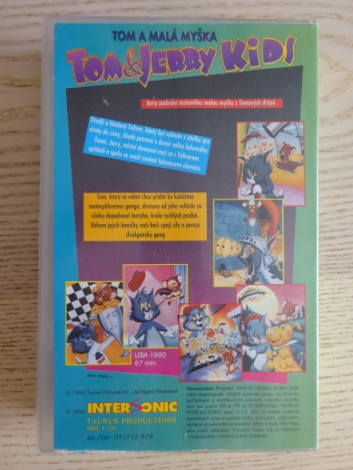 TOM & JERRY KIDS, TOM A MALÁ MYŠKA, VHS VIDEOKAZETA