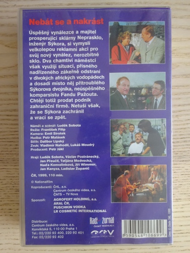 NEBÁT SE A NAKRÁST, LUDĚK SOBOTA, VHS VIDEOKAZETA