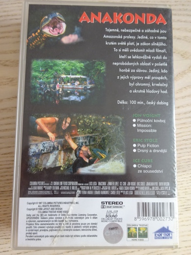 ANAKONDA, VHS VIDEOKAZETA