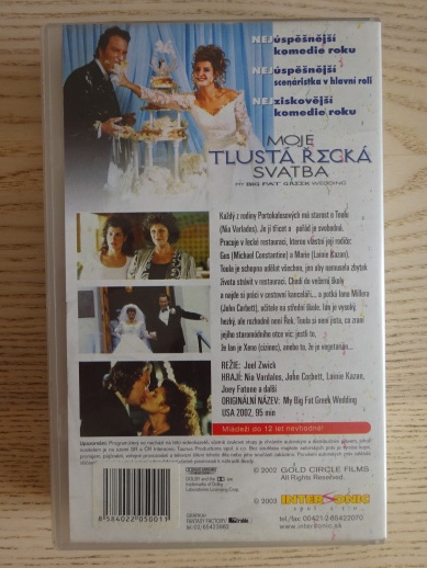 MOJE TLUSTÁ ŘECKÁ SVATBA, VHS VIDEOKAZETA