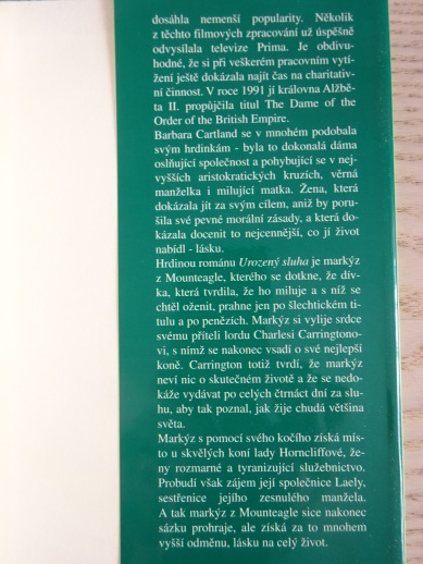 UROZENÝ SLUHA, BARBARA CARTLAND, **an