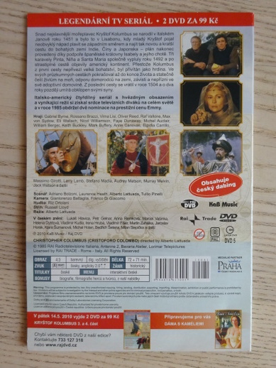 KRYŠTOF KOLUMBUS, 1. A 2. ČÁST, DVD FILM