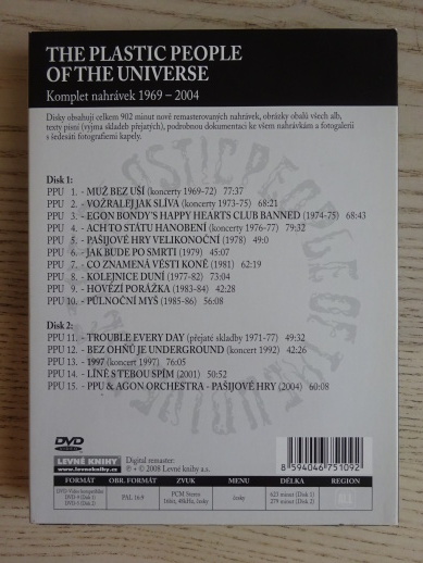 THE PLASTIC PEOPLE OF THE UNIVERSE, KOMPLET NAHRÁVEK 1969 - 2004, 2X DVD HUDBA