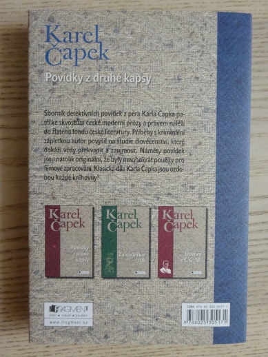 POVÍDKY Z DRUHÉ KAPSY, KAREL ČAPEK, **an