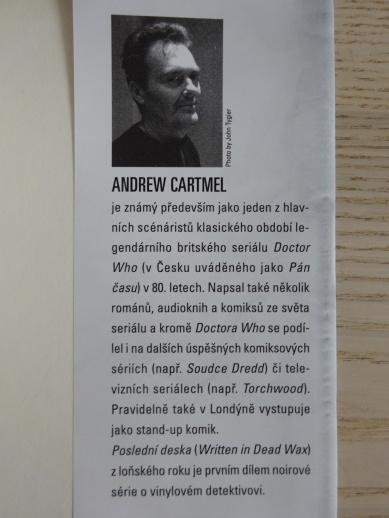POSLEDNÍ DESKA, ADREW CARTMEL, **an