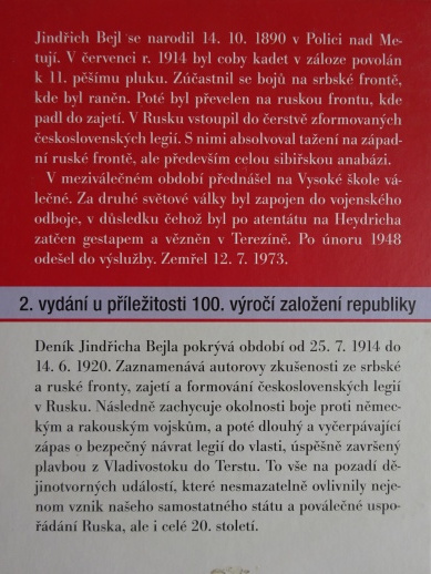 DENÍK LEGIONÁŘE, JINDŘICH BEJL, **an