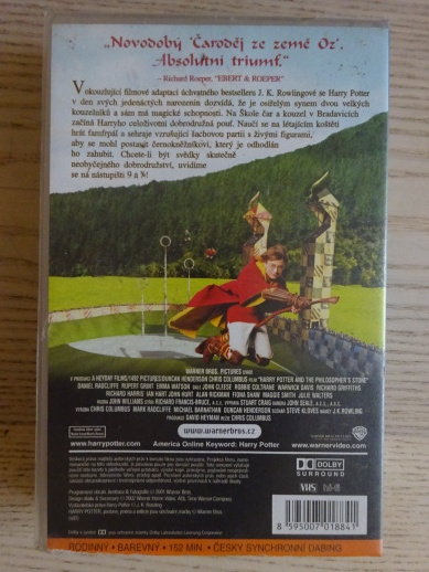 HARRY POTTER A KÁMEN MUDRCŮ, VHS