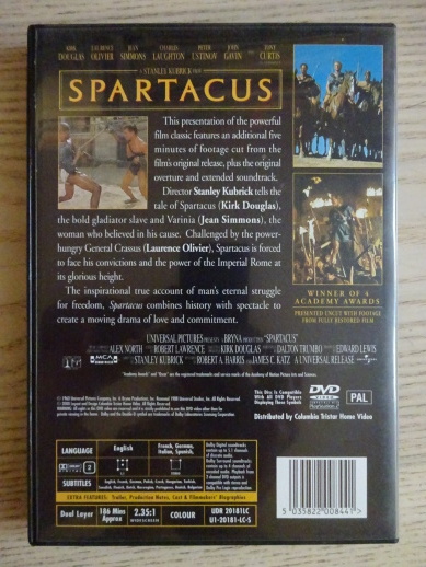 SPARTACUS, DVD FILM