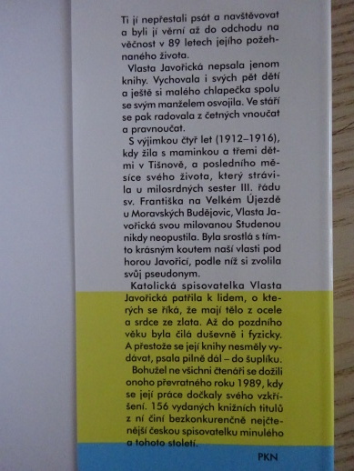KYTKA BÍLÉHO BEZU, VLASTA JAVOŘICKÁ, **an