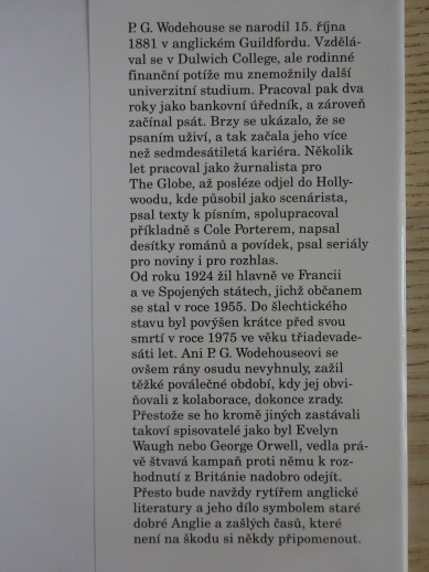 HORKÁ LÁZEŇ, PELHAM GRENVILLE WODEHOUSE, **an