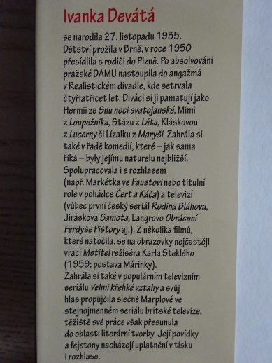 RODINNÝ PODNIK, IVANKA DEVÁTÁ, **an
