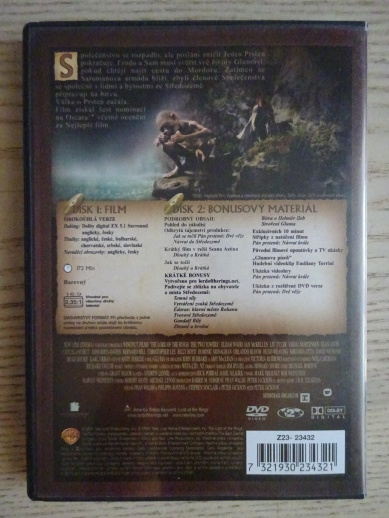PÁN PRSTENŮ, DVĚ VĚŽE, DVD FILM DVOUDISKOVÁ VERZE