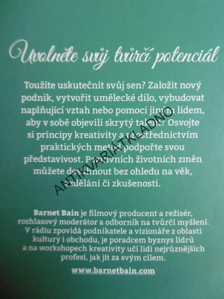 KNIHA TVŮRČÍHO ŽIVOTA, BARNET BAIN, 