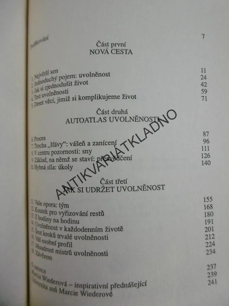 SNADNOU CESTOU K BOHATŠÍMU ŽIVOTU, WIEDEROVÁ