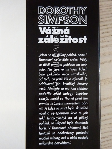 VÁŽNÁ ZÁLEŽITOST, DOROTHY SIMPSON, **an