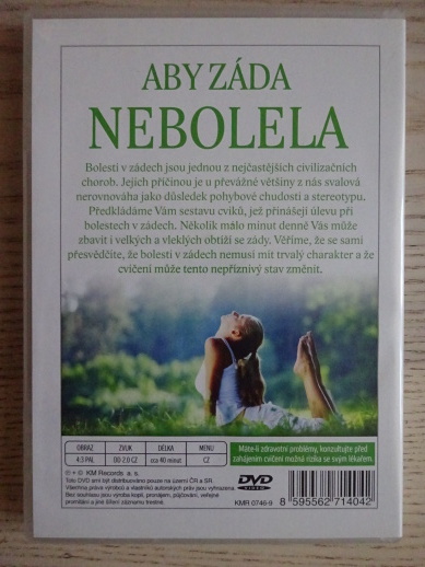 ABY ZÁDA NEBOLELA, DVD CVIČENÍ