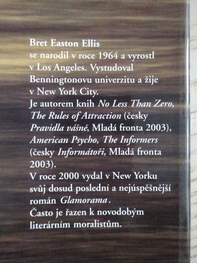 GLAMORAMA, BRET EASTON ELLIS, **an