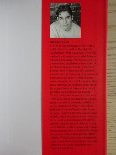DANTŮV KLUB, VRAŽDY PODLE BOŽSKÉ KOMEDIE, MATTHEW PEARL, **an