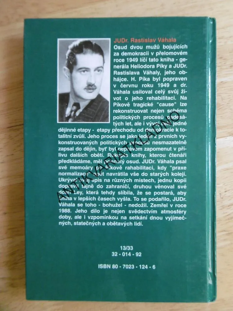 SMRT GENERÁLA, RASTISLAV VÁHALA, **an