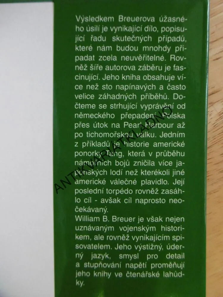 ZÁHADY 2.SVĚTOVÉ VÁLKY, WILLIAM B.BREUER, **an