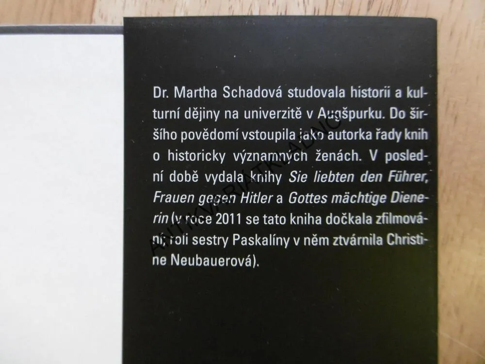 STEFANIE VON HOHENLOHE, HITLEROVA ŽIDOVSKÁ ŠPIONKA,MARTHA SCHADOVÁ, **an