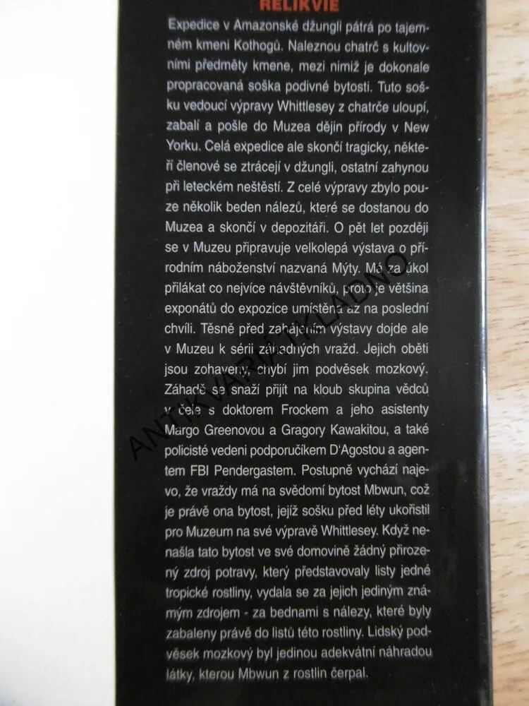 RELIKVIÁŘ, DOUGLAS PRESTON, LINCOLN CHILD,