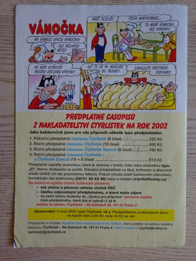 ČTYŘLÍSTEK SPECIÁL, 7/2001