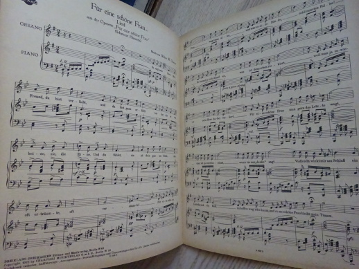 DIE SHÖNE OPERETTE, NOTY, ZPĚVNÍK
