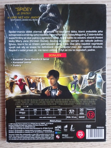 SPIDER-MAN 3, SPIDERMAN, DVD FILM