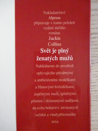 SVĚT JE PLNÝ ROZVEDENÝCH ŽEN, JACKIE COLLINSOVÁ, **an