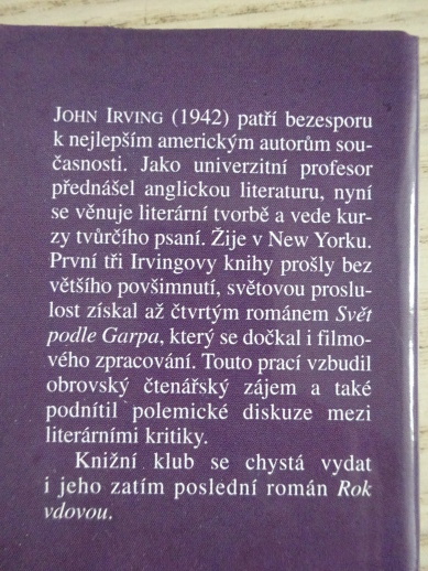 SVĚT PODLE GARPA, JOHN IRVING, **an