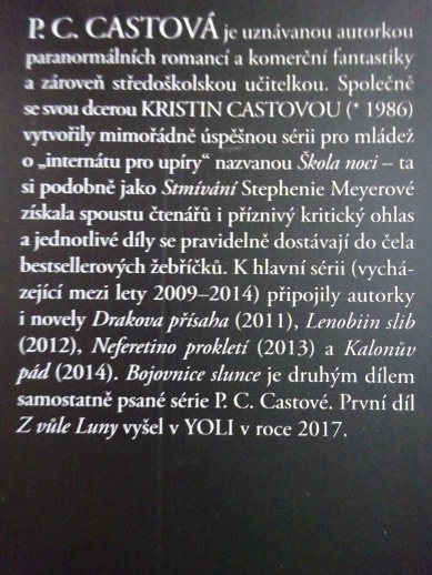 BOJOVNICE SLUNCE, P. C. CASTOVÁ, **an