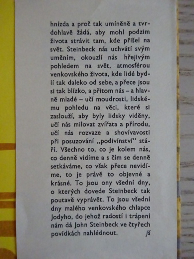 RYZÁČEK, JOHN STEINBECK, **an