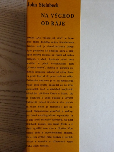 NA VÝCHOD OD RÁJE, JOHN STEINBECK, **an