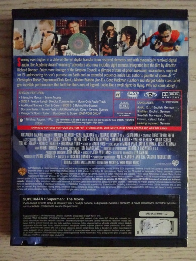 SUPERMAN, THE MOVIE, DVD FILM