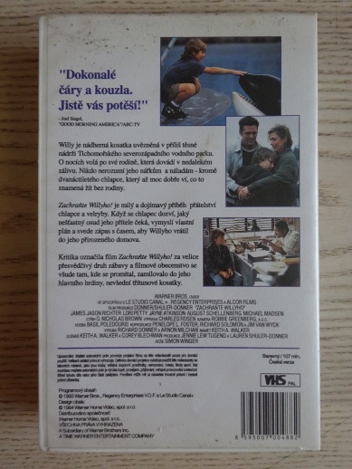 ZACHRAŇTE WILLYHO!, VHS VIDEOKAZETA