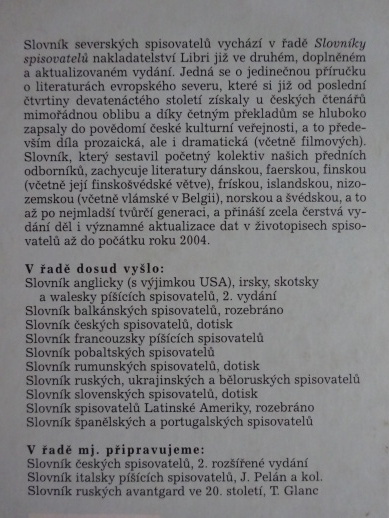 SLOVNÍK SEVERSKÝCH SPISOVATELŮ, **an