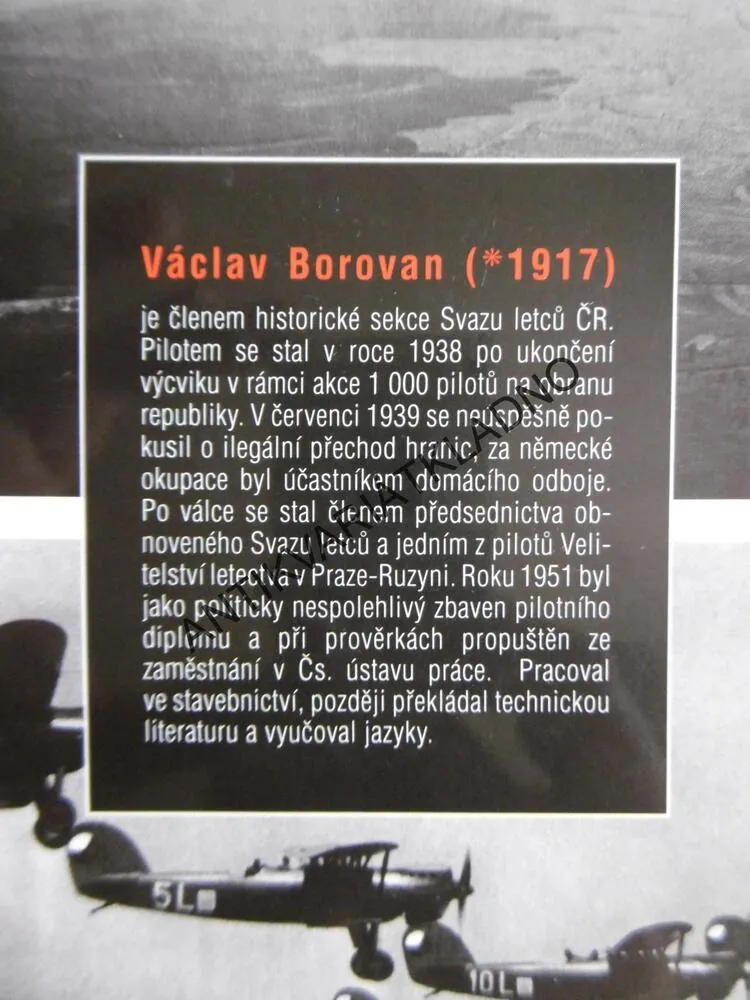 HISTORIE ČESKOSLOVENSKÉHO VOJENSKÉHO LETECTVA 1914-45, BOROVAN, **an