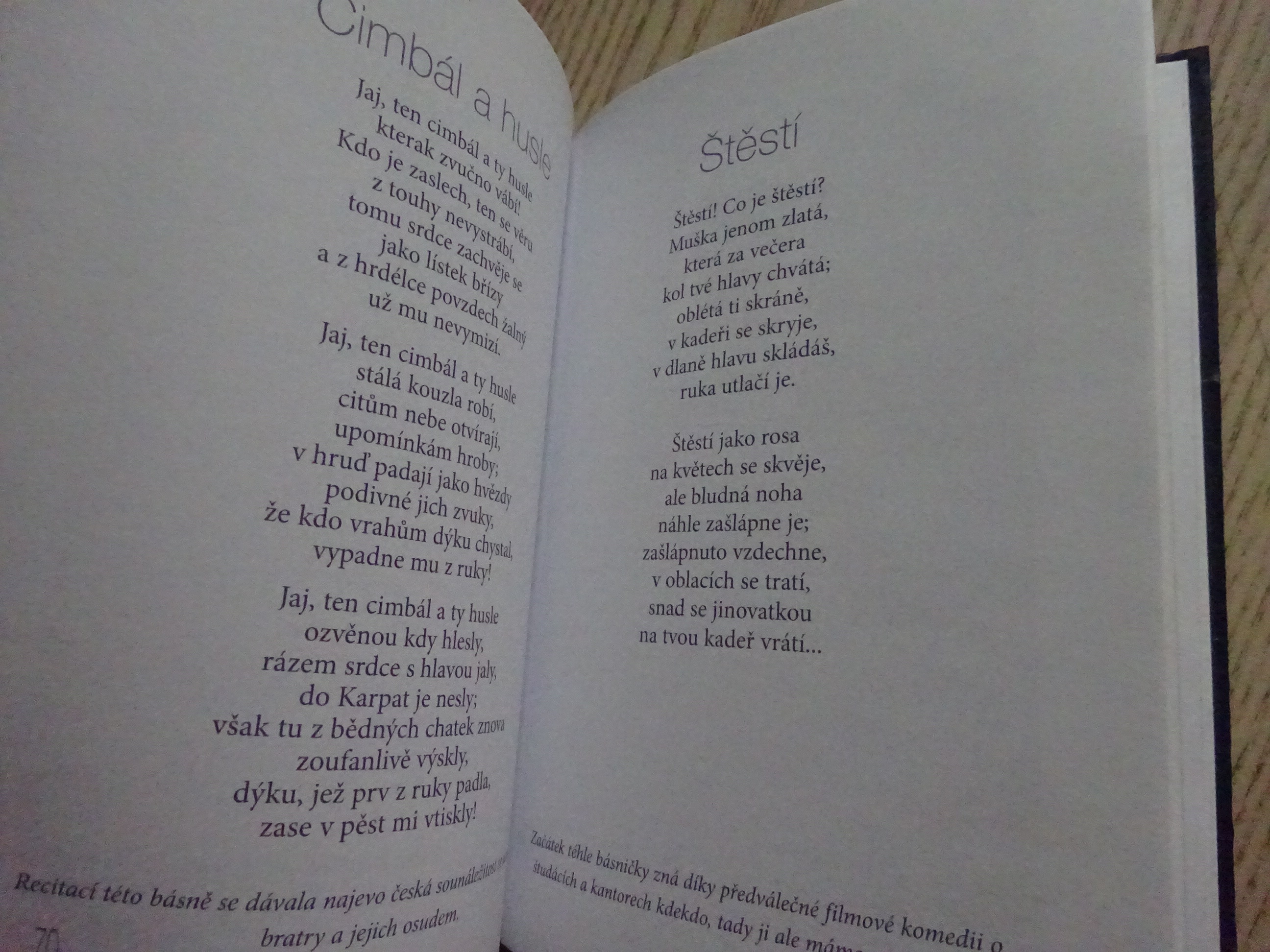 ZNÁM KŘIŠŤÁLOVOU STUDÁNKU, POKLADY ČESKÉ POEZIE, **an