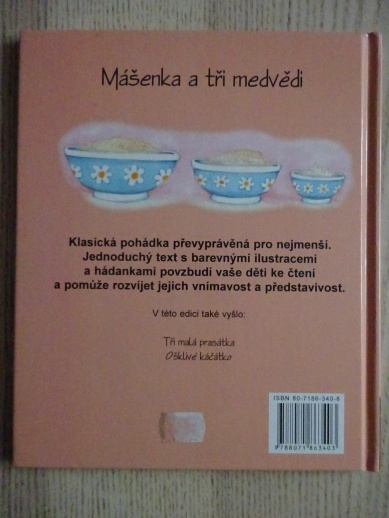 MÁŠENKA A TŘI MEDVĚDI, ČTENÍ PRO NEJMENŠÍ, **an